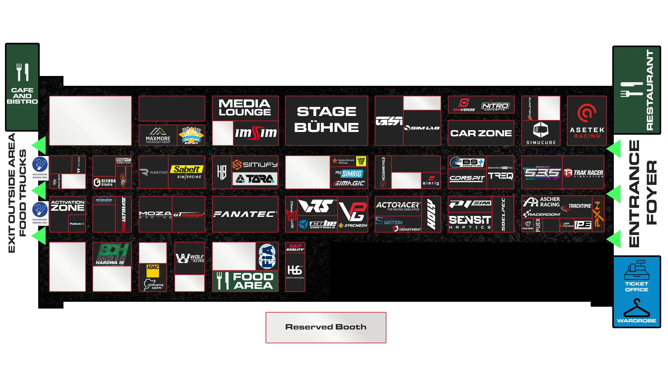 SimRacing Expo Frankfurt 2026 Hallenplan Update vom 16.09.2026 SimRacing Expo Frankfurt 2026 Hallenplan Update vom 16.09.2026